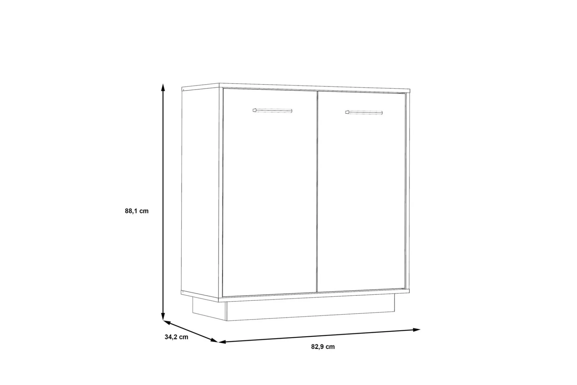 Sideboard & Skjenker-Haba Skjenk 34x83 cm Grey