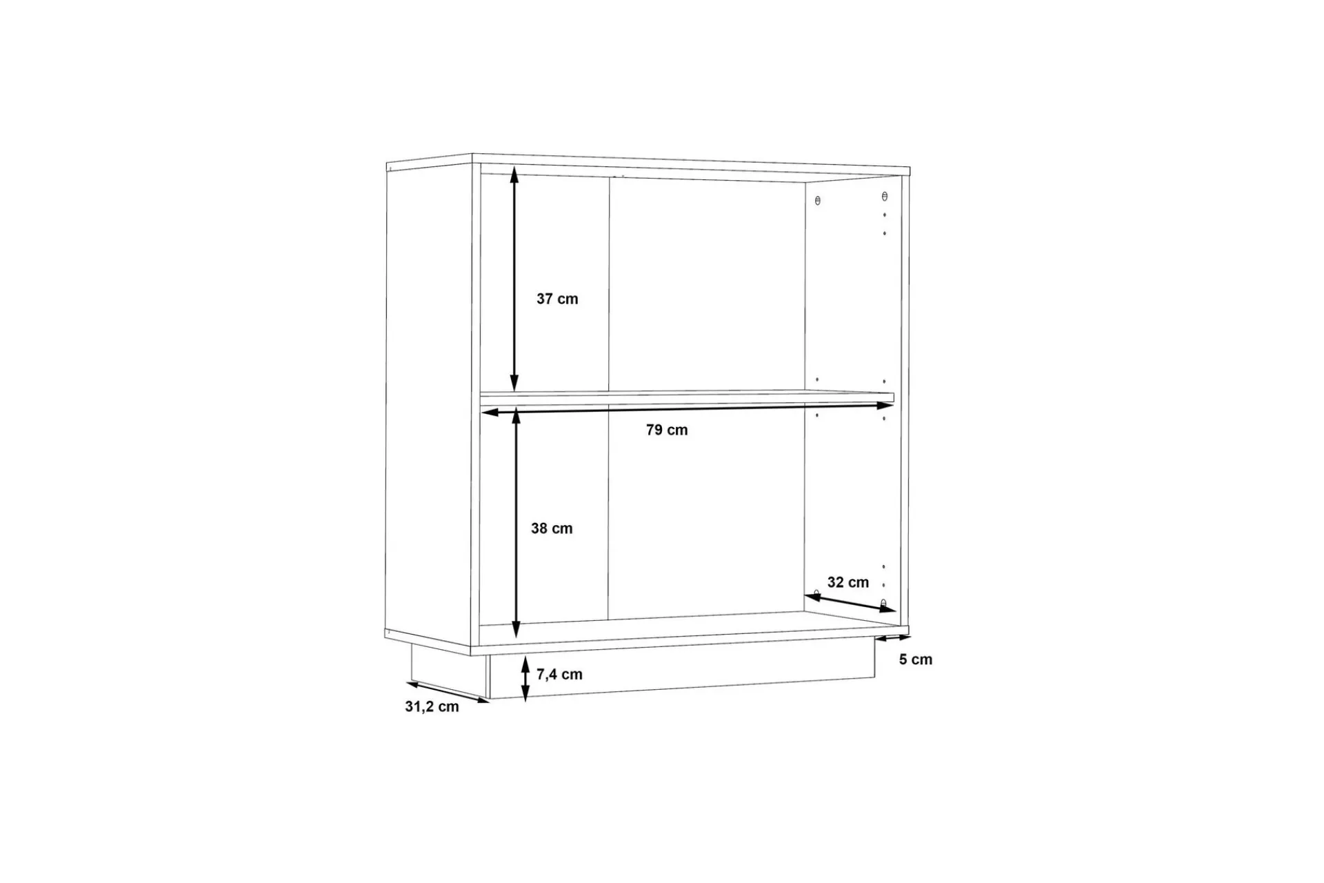 Sideboard & Skjenker-Haba Skjenk 34x83 cm Grey