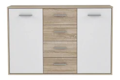 Sideboard & Skjenker-Haba Skjenk 34x123 cm Brun,Hvit