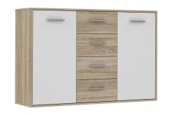 Sideboard & Skjenker-Haba Skjenk 34x123 cm Brun,Hvit