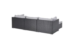 Loungesett|Loungesett-Hagehjørnesofa Sano Svart,Grey