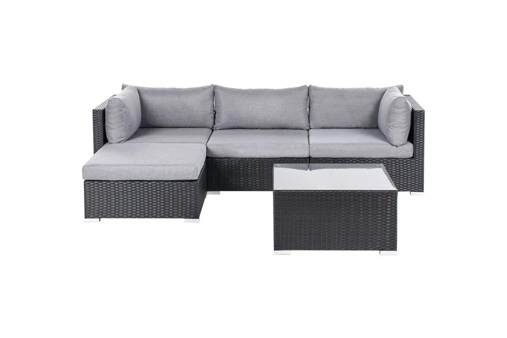 Loungesett|Loungesett-Hagehjørnesofa Sano Svart,Grey