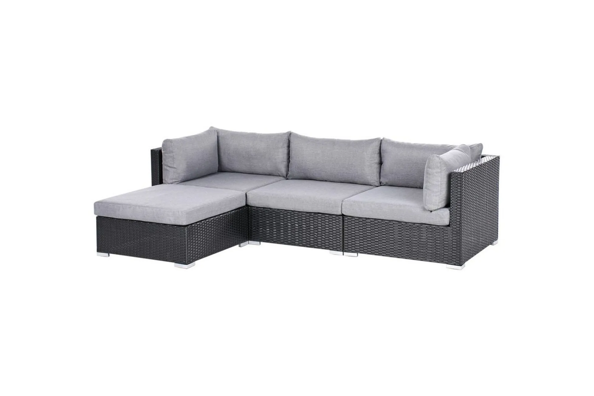 Loungesett|Loungesett-Hagehjørnesofa Sano Svart,Grey