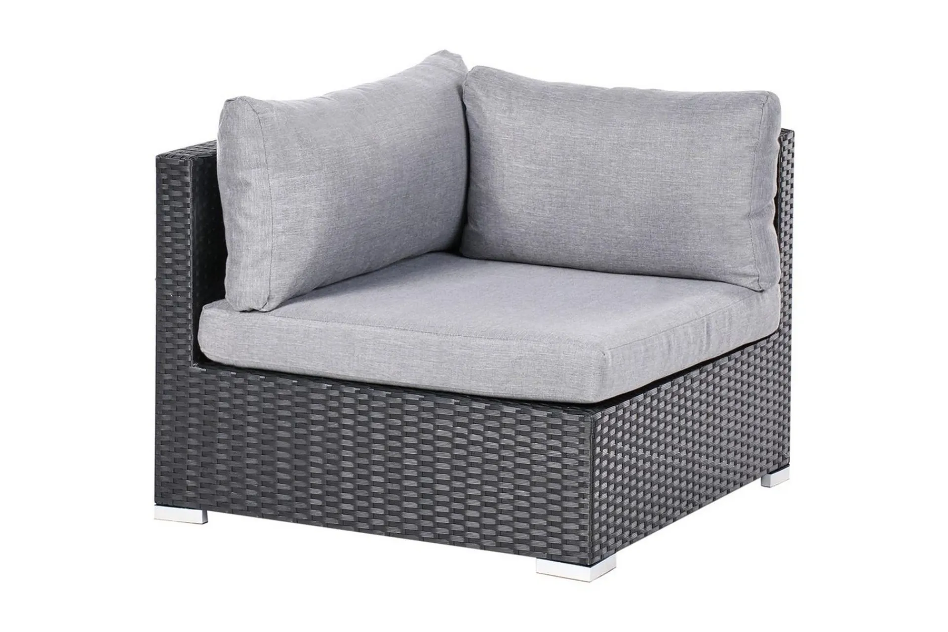 Loungesett|Loungesett-Hagehjørnesofa Sano Svart,Grey
