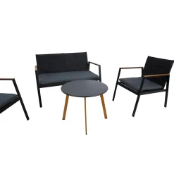 Hagemøbelsett HOME4YOU Aber bord, sofa og 2 lenestoler