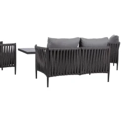 Veranda & Terrasse|Loungemøbler Salg-Hagemøbelsett HOME4YOU Bristol bord, sofa og 2 stoler Grå