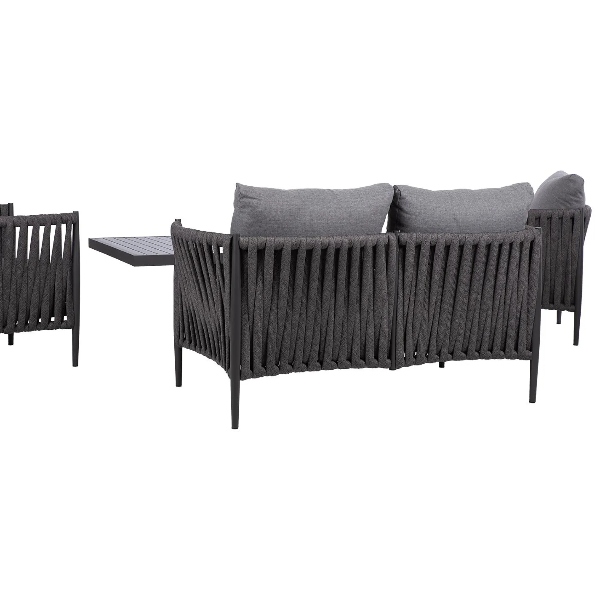 Veranda & Terrasse|Loungemøbler Salg-Hagemøbelsett HOME4YOU Bristol bord, sofa og 2 stoler Grå