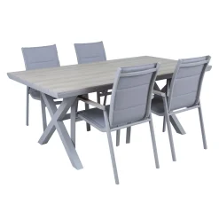 Hagemøbelsett HOME4YOU Corinna bord og 4 stoler