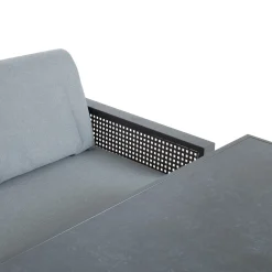 Veranda & Terrasse|Loungemøbler Salg-Hagemøbelsett HOME4YOU Delgado hjørnesofa, bord og benk Grå