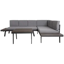Hagemøbelsett HOME4YOU Delgado hjørnesofa og bord