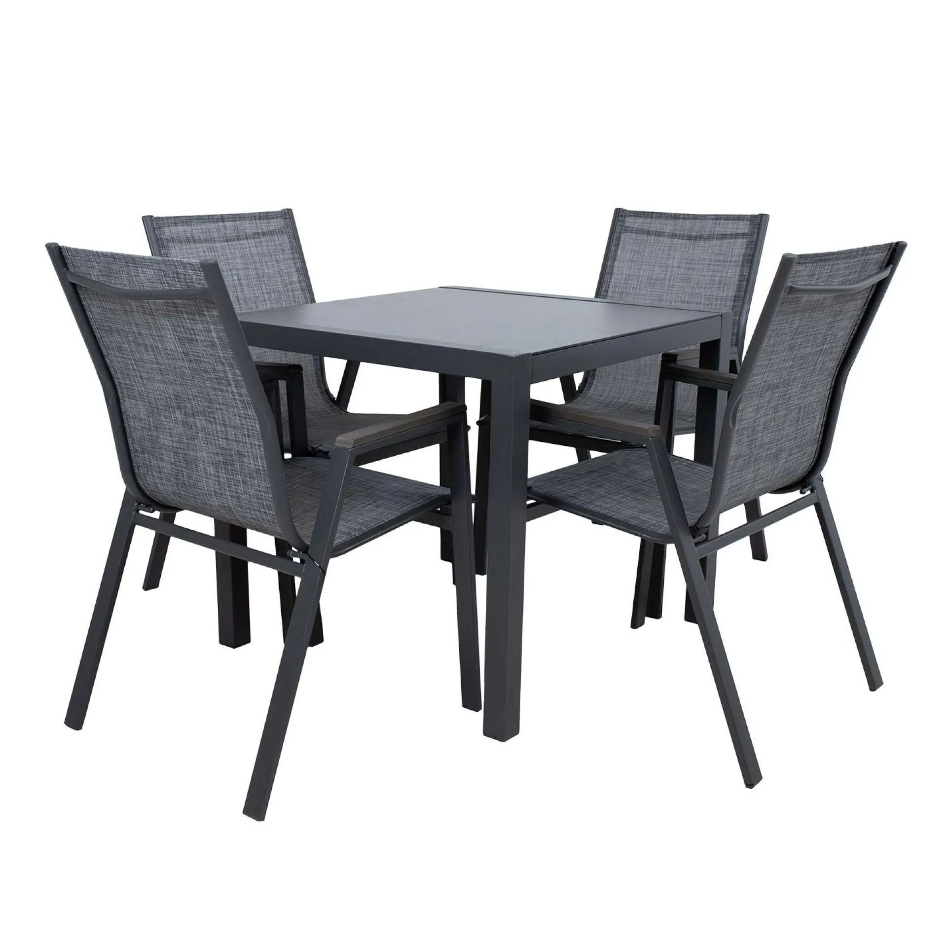 Hagemøbelsett HOME4YOU Delgado bord og 4 stoler