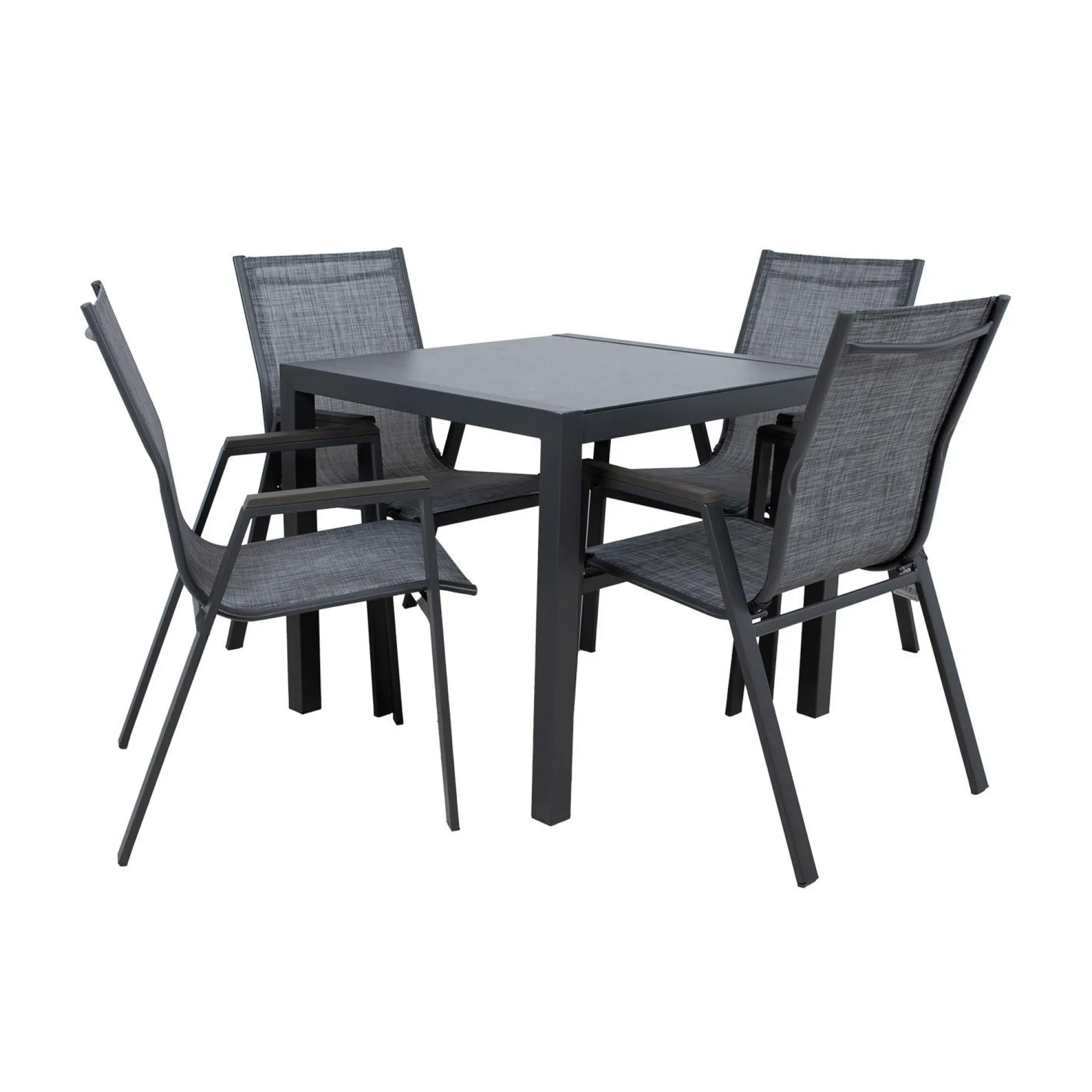 Hagemøbelsett HOME4YOU Delgado bord og 4 stoler