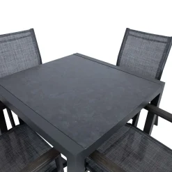 Hagemøbelsett HOME4YOU Delgado bord og 4 stoler
