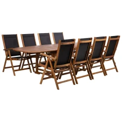 Hagemøbelsett HOME4YOU Fabiola bord og 8 stoler