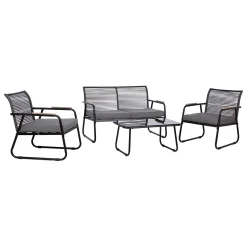 Hagemøbelsett HOME4YOU Macos bord, sofa og 2 stoler