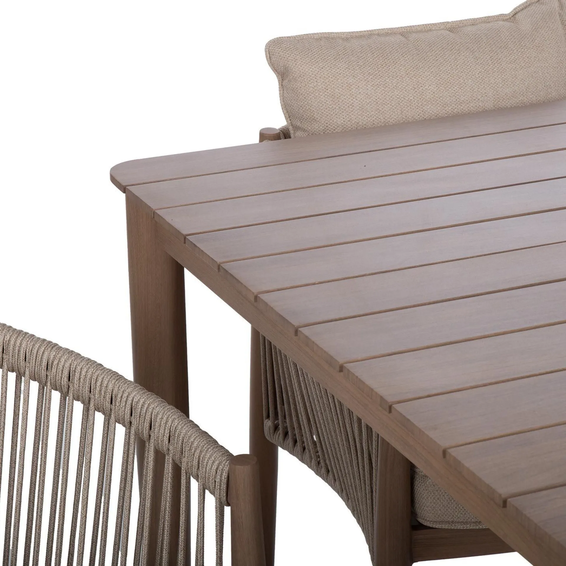 Spisegrupper Hage-Hagemøbelsett HOME4YOU Medina bord og 4 stoler Beige
