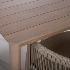 Spisegrupper Hage-Hagemøbelsett HOME4YOU Medina bord og 4 stoler Beige