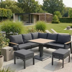 Hagemøbelsett HOME4YOU Parker Grey 4 deler