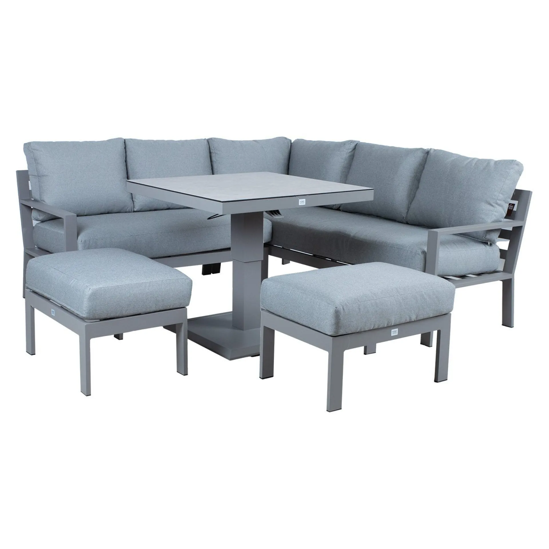 Veranda & Terrasse|Loungemøbler Salg-Hagemøbelsett HOME4YOU Rio 4 deler Gråbeige