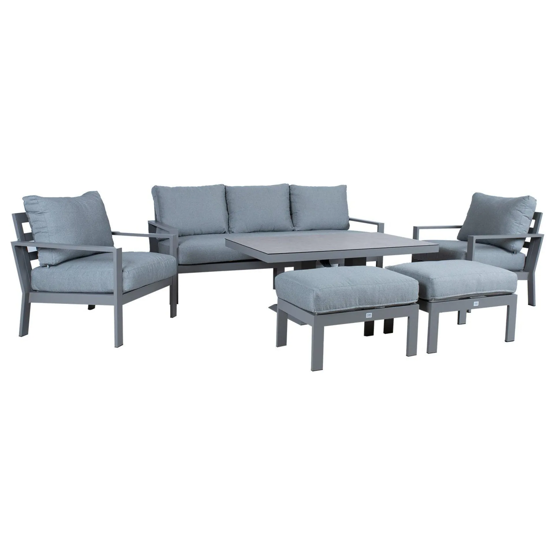 Veranda & Terrasse|Loungemøbler Salg-Hagemøbelsett HOME4YOU Rio 6 deler Gråbeige