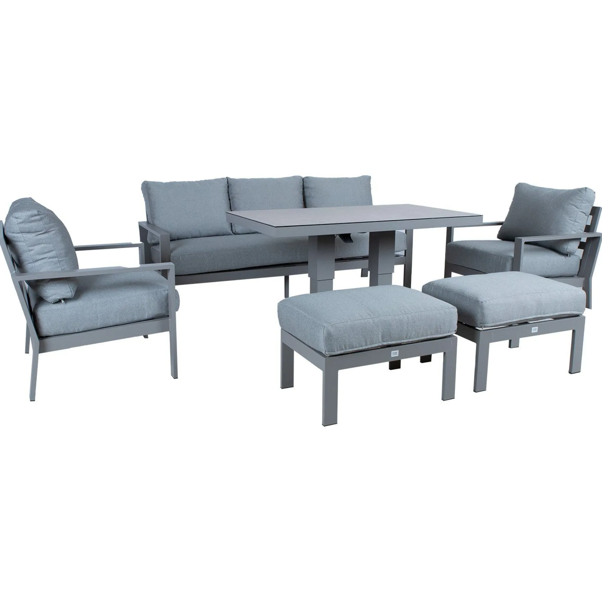 Veranda & Terrasse|Loungemøbler Salg-Hagemøbelsett HOME4YOU Rio 6 deler Gråbeige