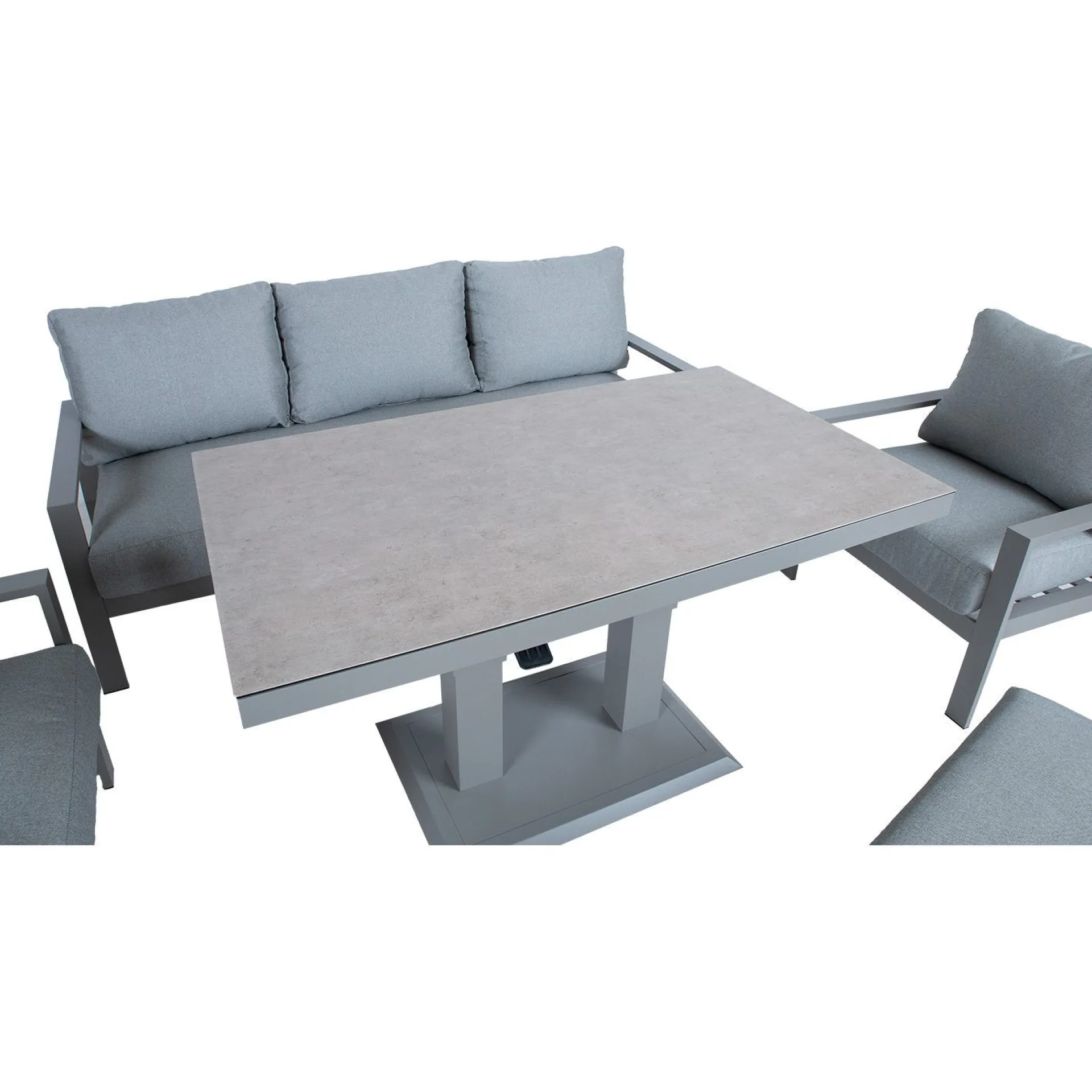 Veranda & Terrasse|Loungemøbler Salg-Hagemøbelsett HOME4YOU Rio 6 deler Gråbeige