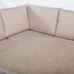 Veranda & Terrasse|Loungemøbler Salg-Hagemøbelsett HOME4YOU Upland bord og hjørnesofa Beige