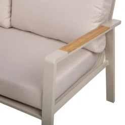 Veranda & Terrasse|Loungemøbler Salg-Hagemøbelsett HOME4YOU Upland bord og hjørnesofa Beige