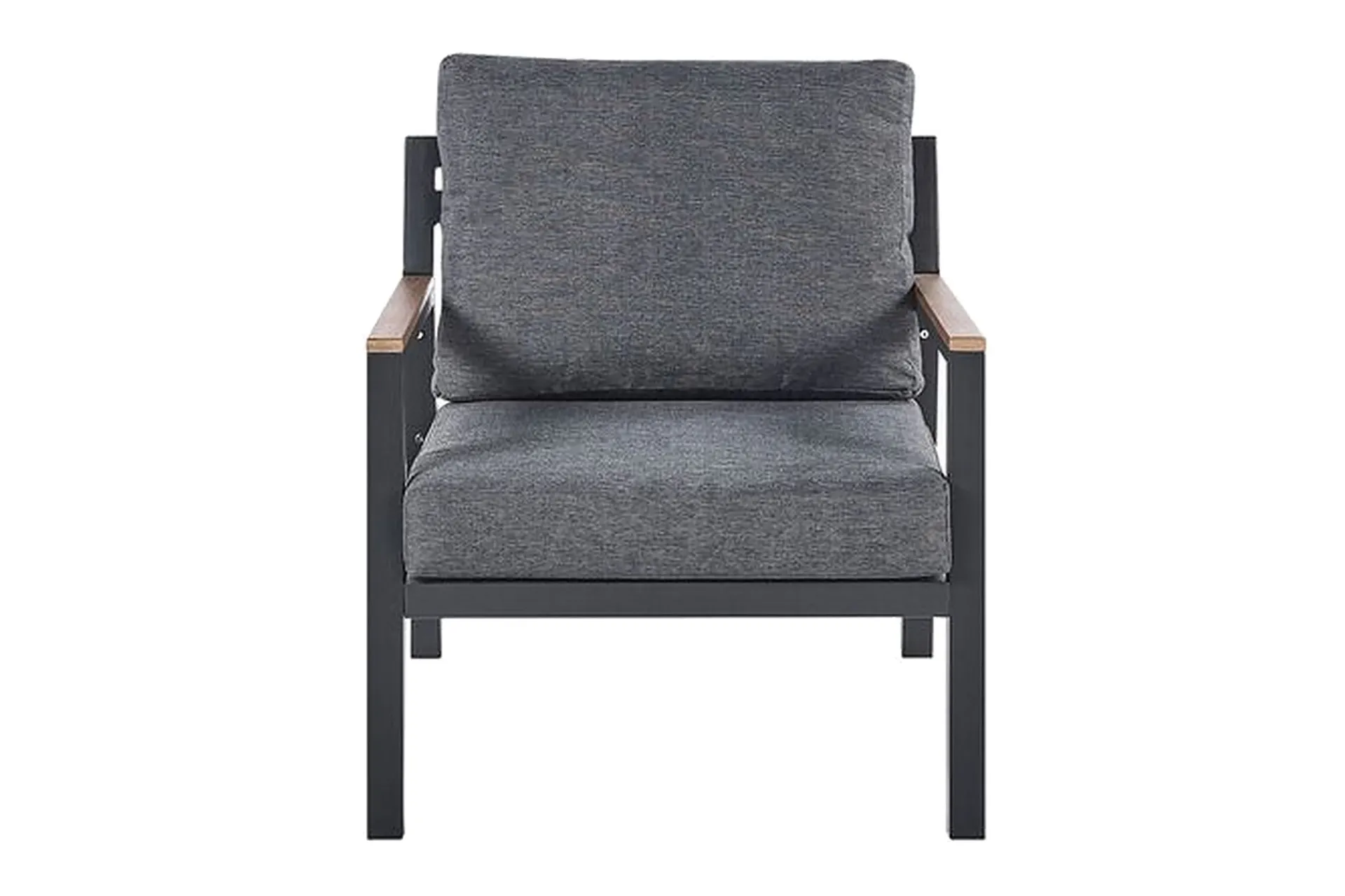 Veranda & Terrasse|Loungesett-Hagemøbelsett 4-seters mørkegrå DELIA Svart