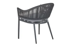 Hagesett med bord og 4 stoler i aluminium MILETO
