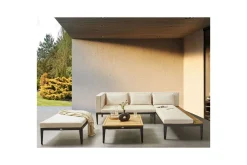 Loungesett|Loungesett-Hagesofagruppe med bord 3-seters Bracciano Beige,Brun,Svart
