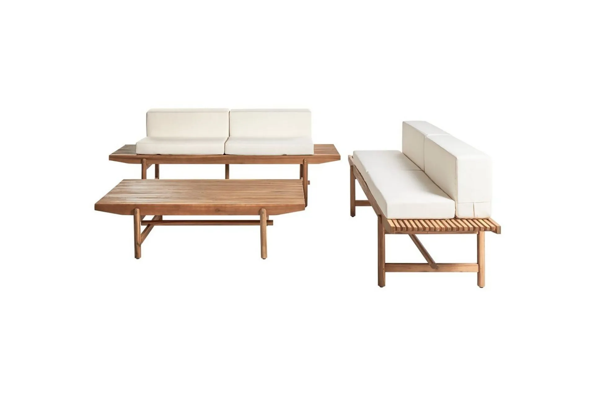 Loungesett|Loungesett-Hagesofagruppe 4-seters Giaveno Brun,Hvit
