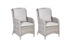 Balkongstoler|Balkongmøbler-Hagestol sett med 2 Cascais Beige,Grey