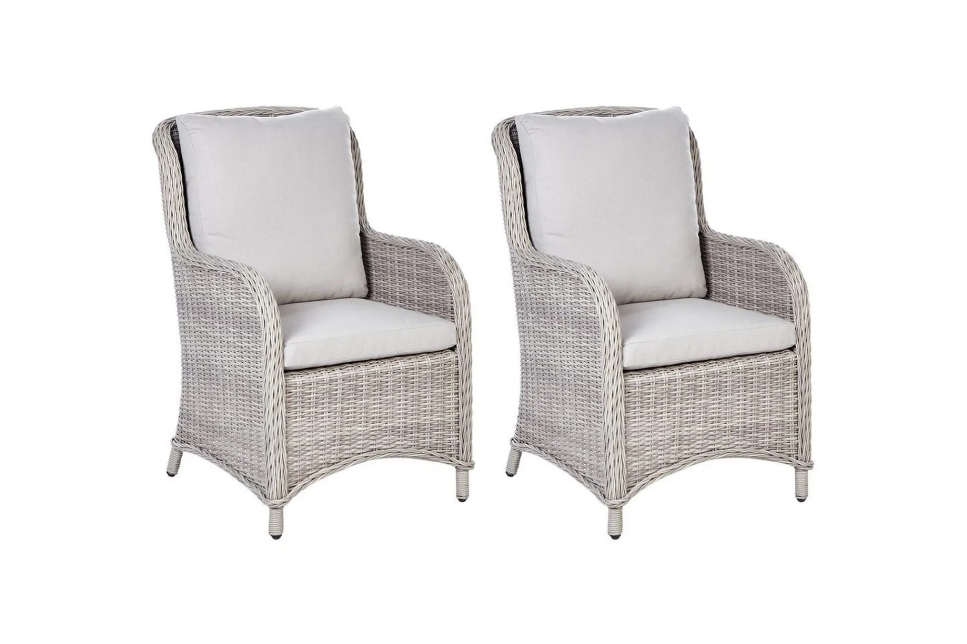 Balkongstoler|Balkongmøbler-Hagestol sett med 2 Cascais Beige,Grey