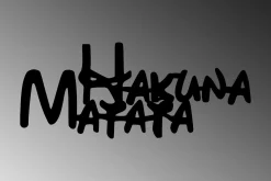 Skilt-Hakuna Matata 5 Veggdekor Svart