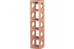 Wohnling Oppbevaringshylle-Halkett Vinstativ 15x15 cm Tre/Natur
