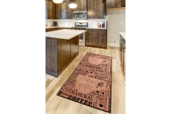 Moderne Tepper-Hall Matte Fincan - Caramel (80 x 300) Karamell/Flerfarget