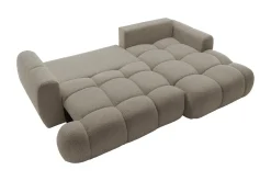 Sofa Med Sjeselong|2 Seter Sofa-Handu Sovesofa med Sjeselong 3-seter i Bouclé Beige