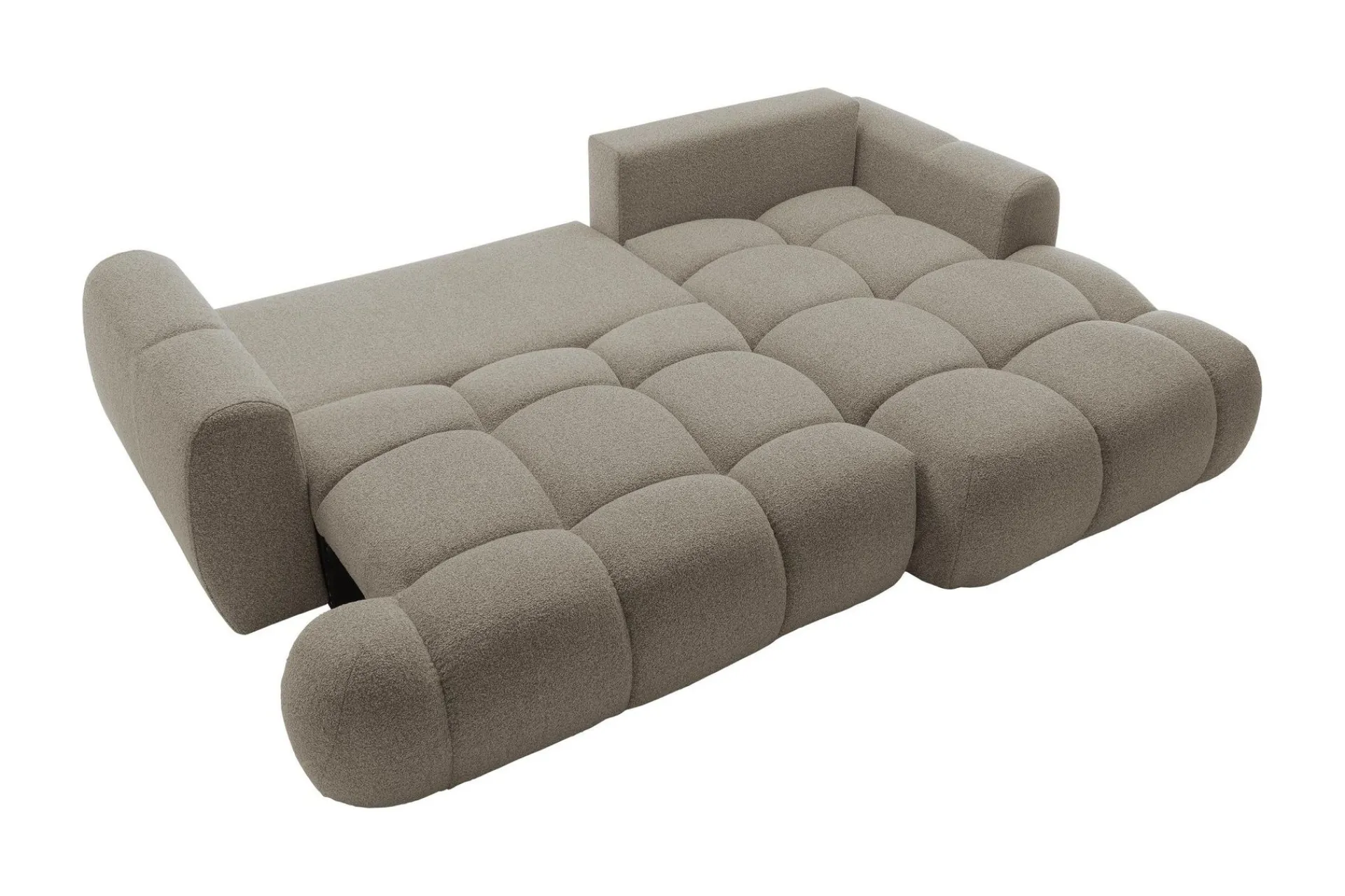 Sofa Med Sjeselong|2 Seter Sofa-Handu Sovesofa med Sjeselong 3-seter i Bouclé Beige