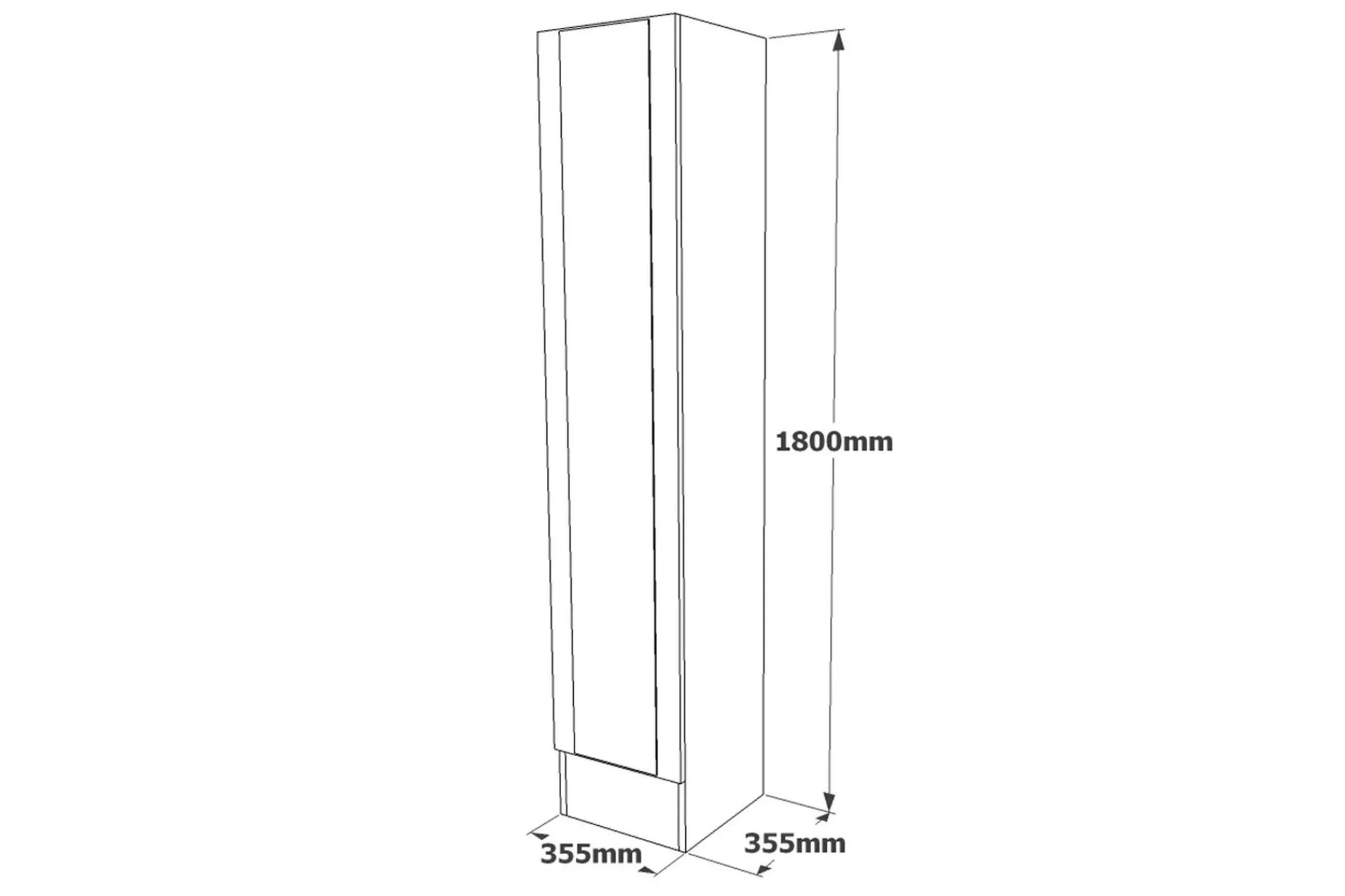 Hardyng Hallmöbelset 34x90 cm Venstre