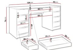 Harland Sminkbord 154 cm