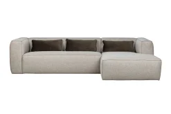 WOOOD Sofa Med Sjeselong-Harlow Divan sofa Ljusgrå