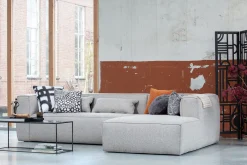 WOOOD Sofa Med Sjeselong-Harlow Divan sofa Ljusgrå