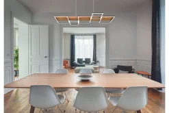 Trio Lighting Kjøkkenlampe|Taklampe-Harper LED-Pendellampe Mattsvart/Tre
