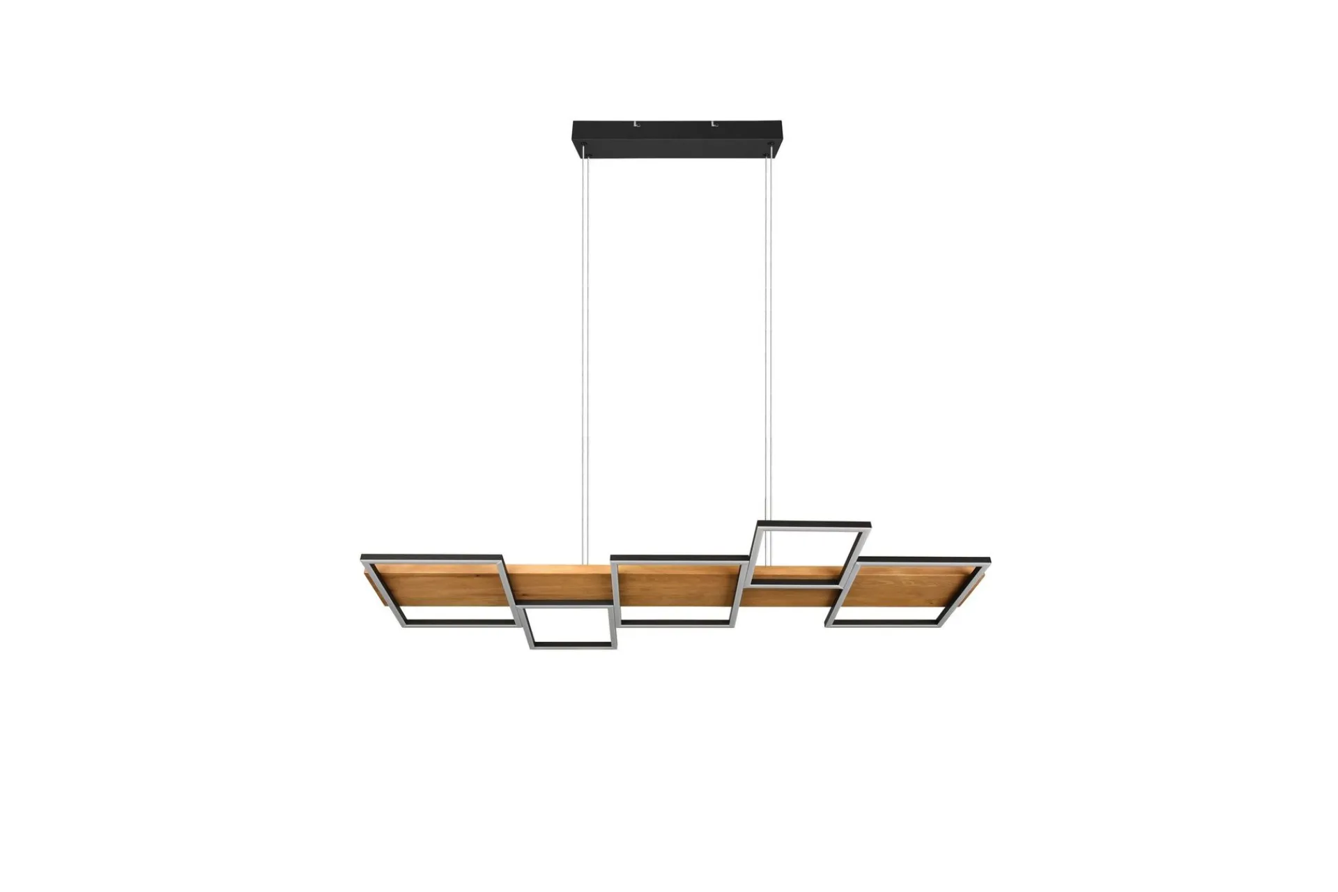 Trio Lighting Kjøkkenlampe|Taklampe-Harper LED-Pendellampe Mattsvart/Tre
