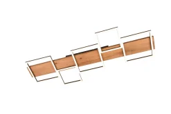 Trio Lighting Taklampe|Kjøkkenlampe-Harper LED-Taklampe 115 cm Mattsvart/Tre