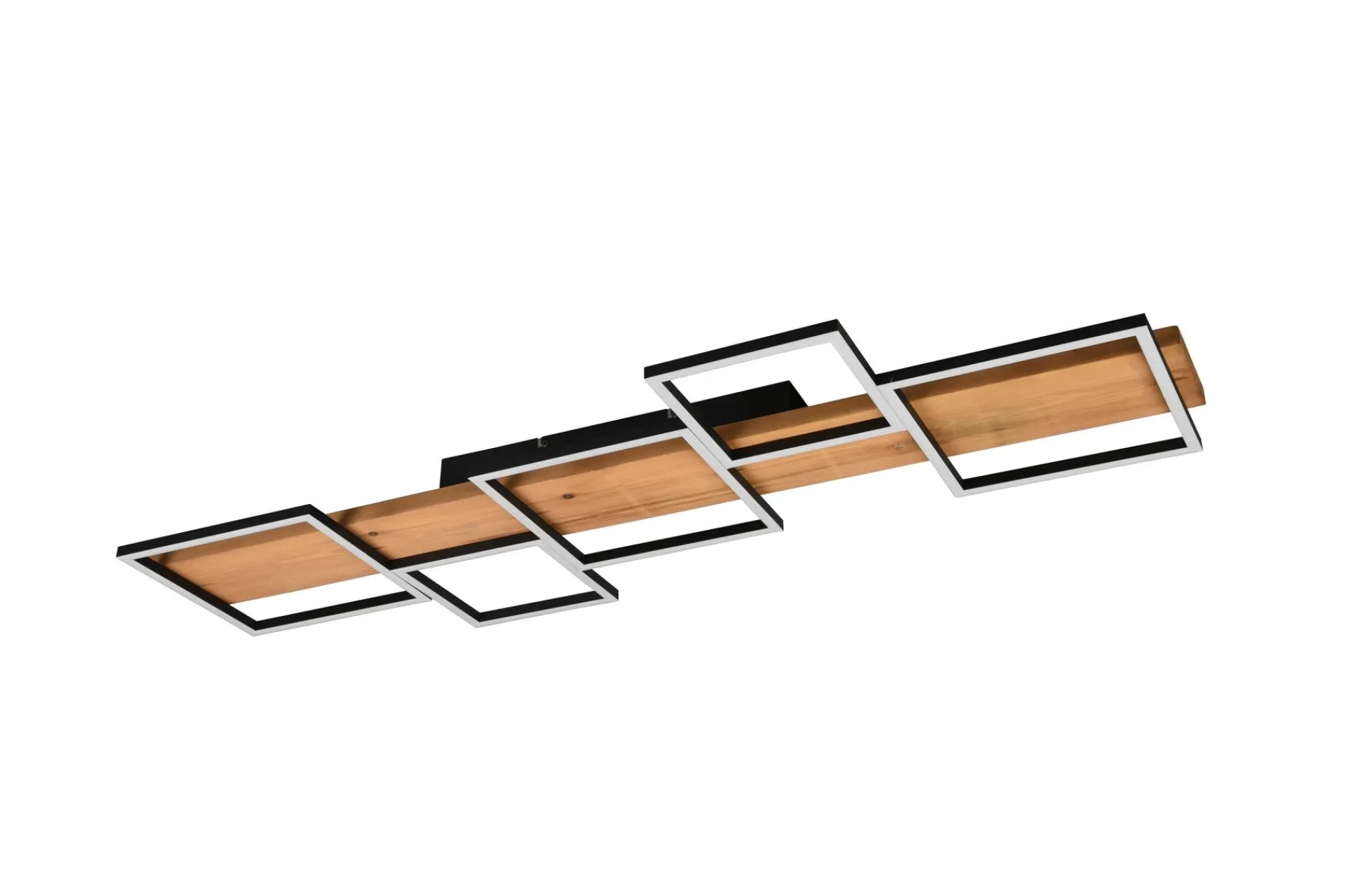 Trio Lighting Taklampe|Kjøkkenlampe-Harper LED-Taklampe 115 cm Mattsvart/Tre