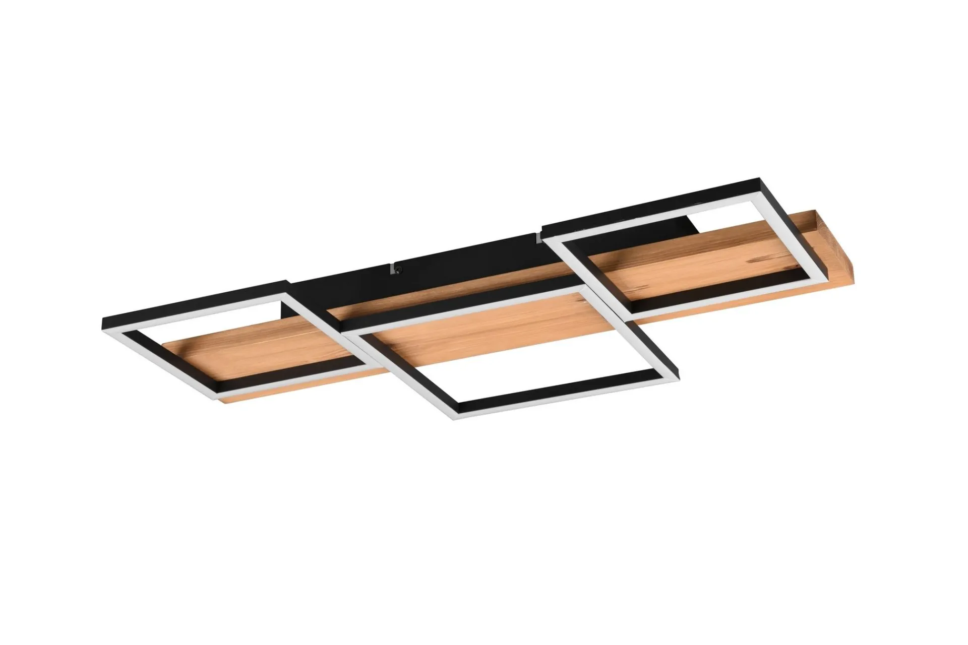 Trio Lighting Taklampe|Kjøkkenlampe-Harper LED-Taklampe 65 cm Mattsvart/Tre