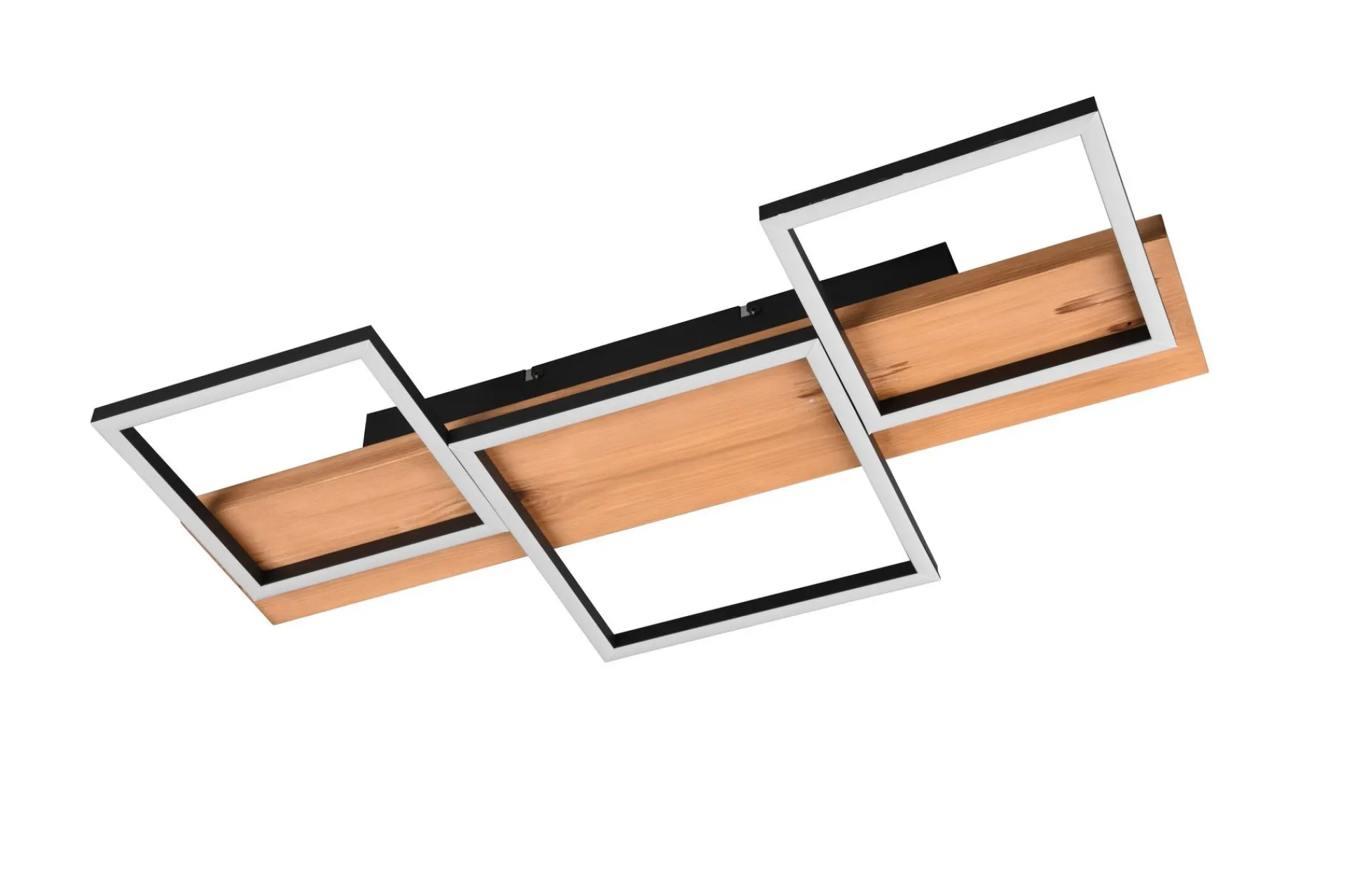 Trio Lighting Taklampe|Kjøkkenlampe-Harper LED-Taklampe 65 cm Mattsvart/Tre