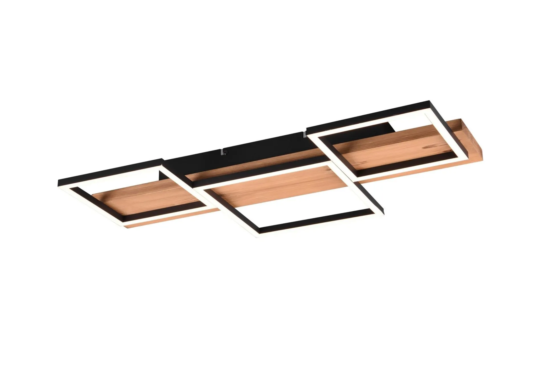 Trio Lighting Taklampe|Kjøkkenlampe-Harper LED-Taklampe 65 cm Mattsvart/Tre